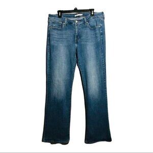 Levis 415 Relaxed Bootcut Jeans Women Size 16W Blue Faded Distressed Hippie Boho